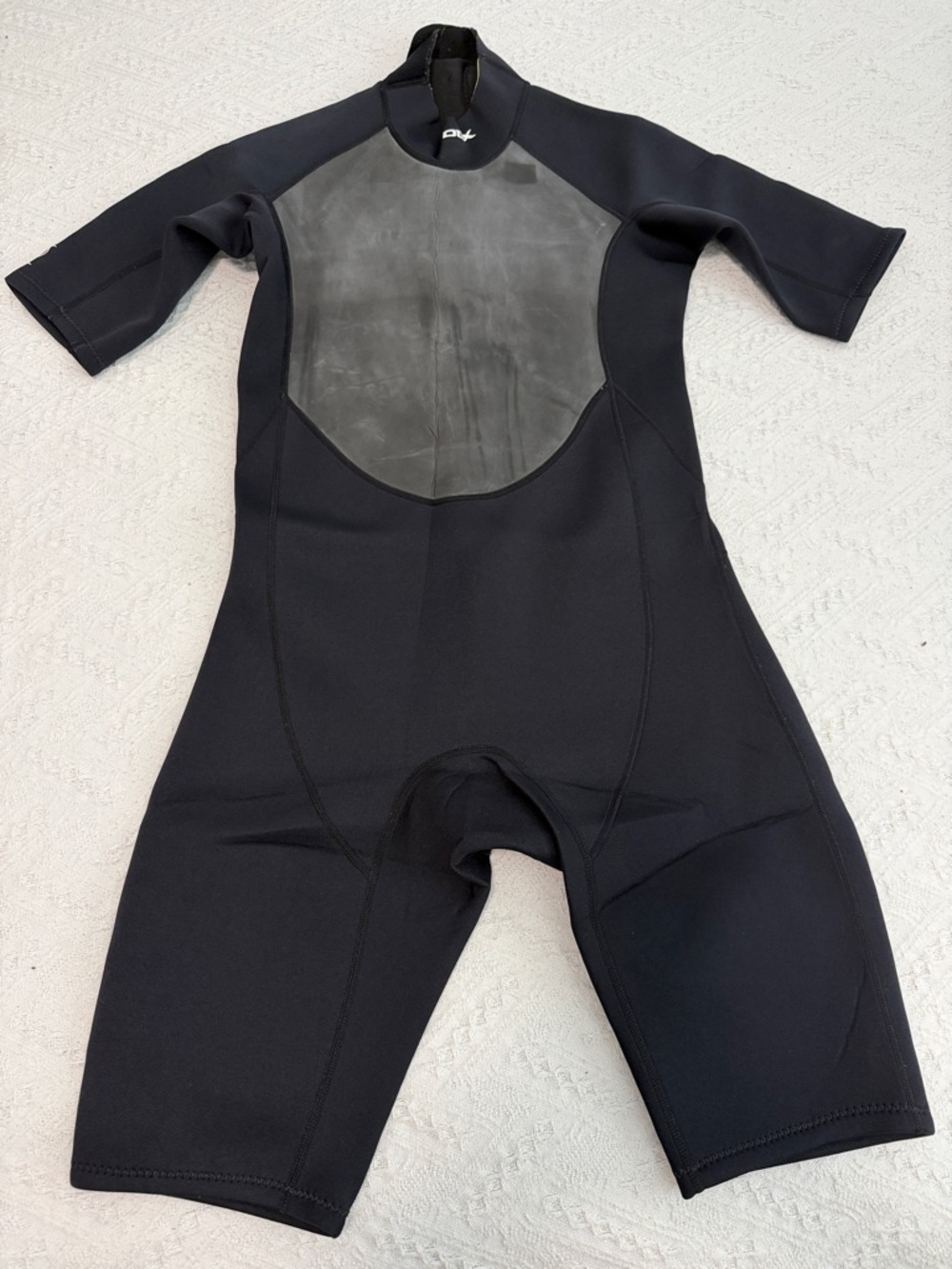 O'Neill Medium Adult Black Short Sleeve Chest-Zip Shorty Wetsuit